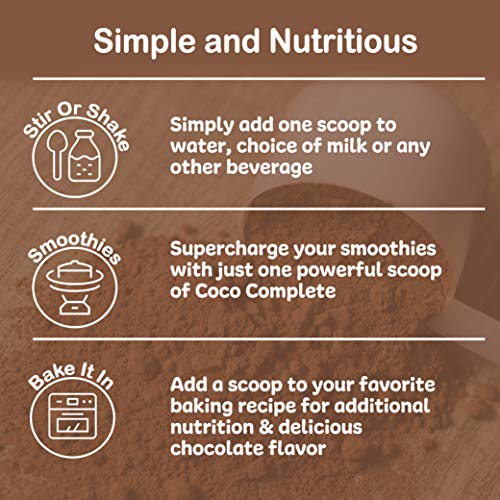 Coco Complete by New Vitality – Immune System and Metabolism Boosting Superfood Powder Supplement, Energy Support, Sugar Free, Real Cocoa Powder & Green Tea Extract, Chocolate Flavor, 30 Servings