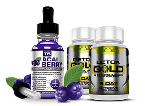 Biogen Health Science T5 Acai Berry Serum & Detox Gold (1 Month Supply)