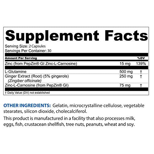 BioTRUST Gut Reg Supports a Healthy Gut Lining, Helps Restore Gut Health and Helps Relieve Occasional GI Discomfort with PepZin GI, L-Glutamine and Ginger Extract, Non-GMO, Gluten-Free (60 Capsules)