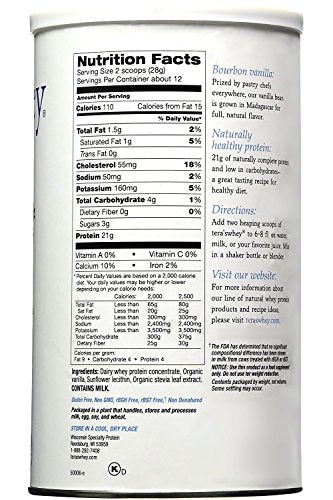 teraswhey Simple Pure Whey Protein, Bourbon Vanilla, 12 oz