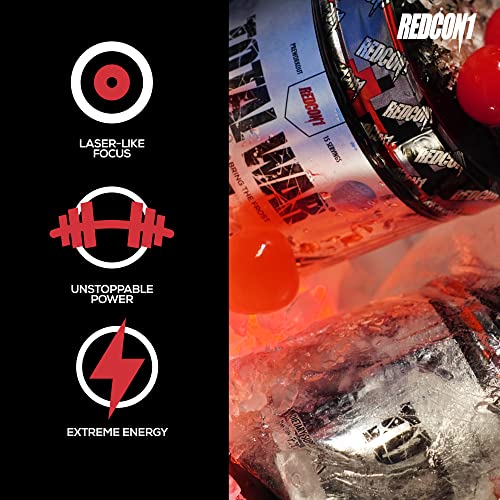 Redcon1 Total War - Pre Workout, 15 Servings, Boost Energy, Increase Endurance and Focus, Beta-Alanine, 350mg Caffeine, Citrulline Malate, Nitric Oxide Booster - Keto Friendly (Dark Ice)