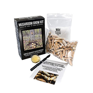 North Spore Chicken of the Woods Mushroom Log Kit, Outdoor DIY Mushroom Kit, Easy & Fun Wellness Hobby, Includes 100 Count Mushroom Plugs for Logs, Made in USA, Culinary Mushrooms, Medicinal Mushrooms