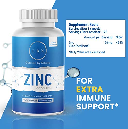 240 Count Zinc Picolinate 50mg Zinc Supplement for Adults and Kids, Highly Absorbable for Immune Health Supplement for Zinc - 8 Month Supply!