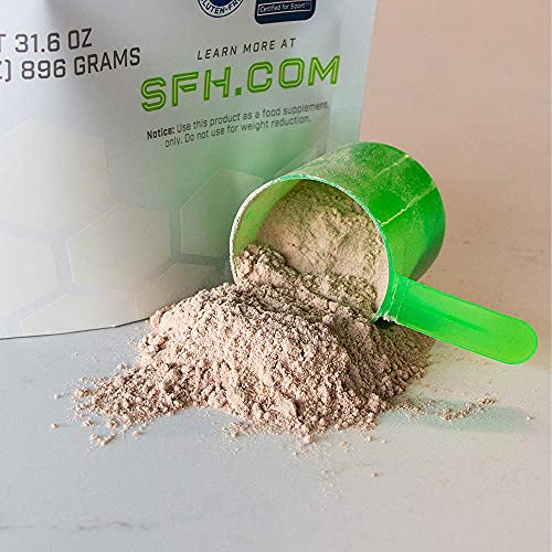 SFH Pure Whey Protein Powder (Chocolate) by SFH | Best Tasting 100% Grass Fed Whey | All Natural | 100% Non-GMO, No Artificials, Soy Free, Gluten Free | (Chocolate, 31.6 Ounce (Pack of 1))