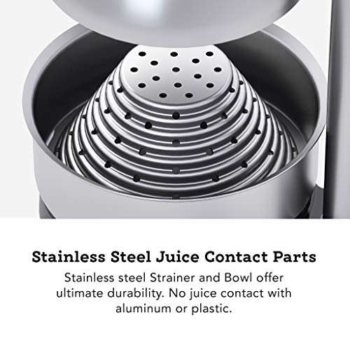 Tribest Pro MJP-100 Professional Manual Juice Cold Press Juicer for Citrus, One-Size, Grey
