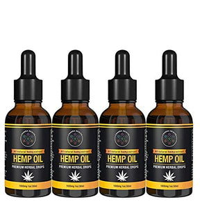 Chakra Health Hemp Oil 4 Pack 1000mg Premium Organic Natural Hemp Oil