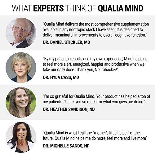 Qualia Mind Nootropics | Top Brain Supplement for Memory, Focus, Mental Energy, and Concentration with Ginkgo biloba, Alpha GPC, Bacopa monnieri, Celastrus paniculatus, DHA & More.(154 Ct)