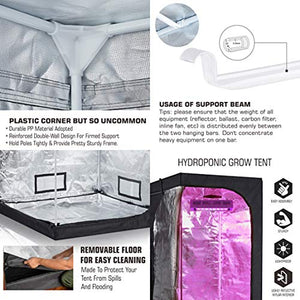 Hydro Plus Mushroom Growing Kit Grow Tent Complete Kit LED 300W Grow Light+36''x20''x63'' Grow Tent+4" Filter Fan Ventilation Combo Hydroponic Indoor Growing System