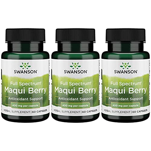 Swanson Full Spectrum Maqui Berry 400 mg 60 Caps 3 Pack