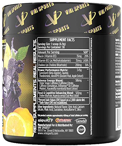 VMI Sports | K-XR Pre-Workout Energy Powder | Intense Energy Pre-Workout Drink for Men and Women | Enhanced Focus & Increased Endurance | Pre-Workout Powder (Sour Watermelon, 30 Servings)