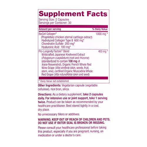 Reserveage, Collagen Booster, Skin and Joint Supplement, Supports Healthy Collagen Production, 60 Capsules (30 Servings)