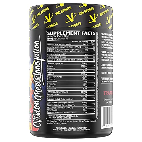 VMI Sports | Aminogex Ultra | BCAA Powder | Amino Acids + Betaine and Glutamine | Amino Acid Post Workout Recovery Drink | Intra Workout Drink with TRAACS Electrolytes | (Tropical Mango, 30 Servings)