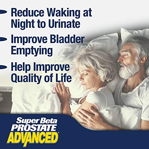 Super Beta Prostate Advanced Prostate Supplement for Men – Reduce Bathroom Trips, Promote Sleep, Support Urinary Health & Bladder Emptying. Beta Sitosterol not Saw Palmetto. (180 Caplets, 3-Pack)