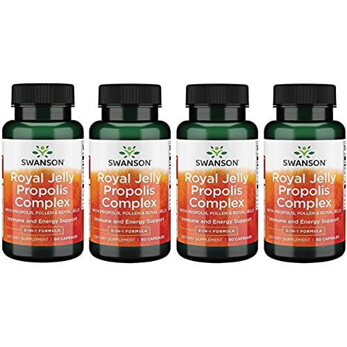 Swanson Royal Jelly Propolis Complex 60 Capsules (4 Pack)