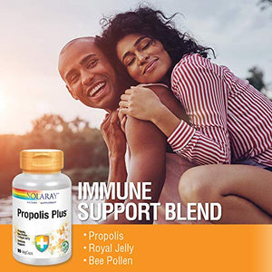 Solaray Propolis Plus | Healthy Immune System Support with Propolis, Bee Pollen & Royal Jelly | 90 VegCaps