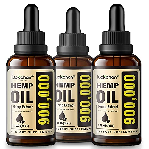 3-Pack High Potency Hemp Oil for Pain Relief Inflammation - Extract for Anxiety and Stress Relief Vaginal Dryness Sleep Relaxation Focus - Extra Sthength CBS Tincture Drops CBDmd CDB Oil Zero CBD Oil