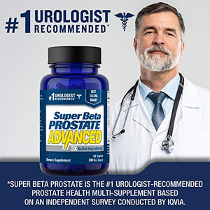 Super Beta Prostate Advanced Prostate Supplement for Men – Reduce Bathroom Trips, Promote Sleep, Support Urinary Health & Bladder Emptying. Beta Sitosterol not Saw Palmetto. (180 Caplets, 3-Pack)