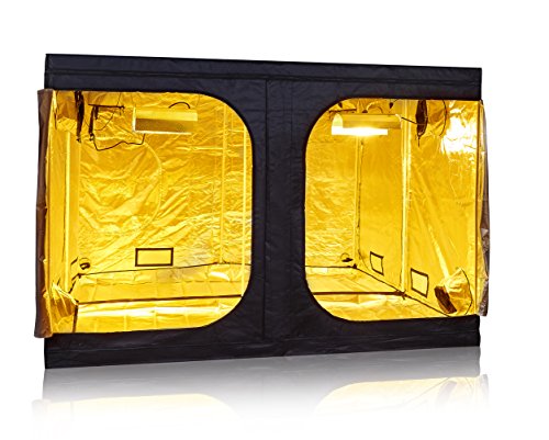 TopoLite 120"x120"x80" Indoor Grow Tent Hydroponic Growing Dark Room w/Plastic Corner (120"x120"x80")