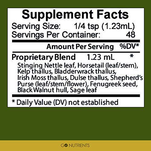 Thyroid Edge - Organic Thyroid Support Supplement & Metabolism Booster for Weight Loss, Improved Energy, Focus with Stinging Nettle, Kelp, Bladderwrack & More - 2 oz