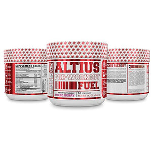 ALTIUS Pre-Workout Supplement - Naturally Sweetened - Clinically Dosed Powerhouse Formulation - Increase Energy & Focus, Enhance Endurance - Boost Strength, Pumps, & Performance - Mixed Berry Blast (14.3 OZ)