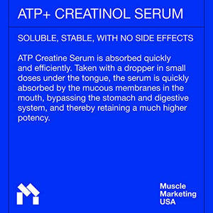 MMUSA ATP+ Creatine Serum Muscle Fuel, Fast + Clean, Pre-Workout Muscle Power, Sublingual Liquid Absorbs Instantly, Extends Endurance, No Loading or Weight Gain, Gray, Grape, 5.1 Fl Oz, (L7342G)