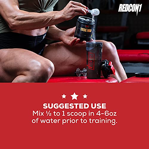 Redcon1 Total War - Pre Workout, 30 Servings, Boost Energy, Increase Endurance and Focus, Beta-Alanine, Caffeine (Blue Lemonade)