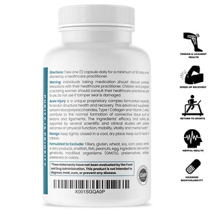 Acute Injury - "Delayed Release" Caps | Tendon & Ligament Support | Convenient Once a Day Clinical Dose | Boosts Tendon Health, Movement & Physical Function | Pharm (90 Capsules)