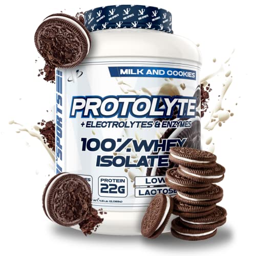 VMI Sports | ProtoLyte Whey Isolate Protein Powder | Low Calorie Whey Protein Powder for Weight Loss | Protein Powder for Muscle Gain | Digestive Enzymes | Non-GMO (Milk and Cookies, 4.6 Pounds)