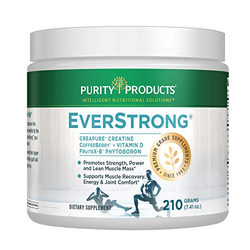 EverStrong Powder from Purity Products - Muscle Matrix Blend - Creapure Creatine - Boron (FruiteX-B PhytoBoron) - CoffeeBerry Extract - Boosted with 1000 IU Vitamin D - Berry Burst (210 g)