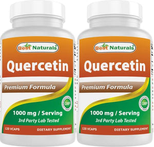 Best Naturals Quercetin 1000 mg/Serving 120 Veggie Capsules (120 Count (Pack of 2))