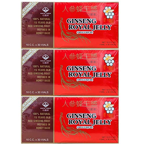 3 Boxes Magic Drop Ginseng Royal Jelly (30 Vials), Total 90 Vials