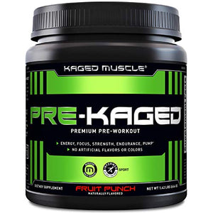 Pre Workout Powder; KAGED MUSCLE Preworkout for Men & Pre Workout Women, Delivers Intense Workout Energy, Focus & Pumps; One of the Highest Rated Pre-Workout Supplements, Fruit Punch, Natural Flavors