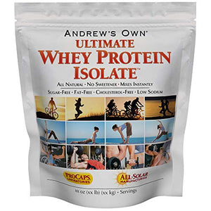 Andrew Lessman Ultimate Whey Protein Isolate 100 Servings – Supports Workout Recovery & Lean Muscle Non-GMO, No Added Flavors, Fat-Free, Sugar-Free, Sweetener-Free, Certified Kosher. No Additives