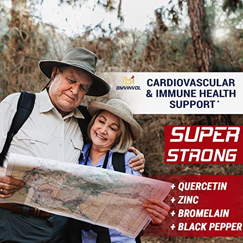 Quercetin Supplement 4660 mg - Supports Cardiovascular Health, Immune System and Antioxidant - with Bromelain, Black Pepper Extract - 3 Month Supply