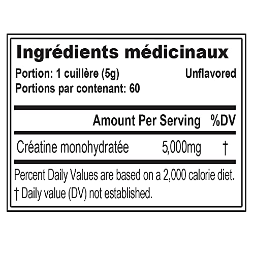Evlution Nutrition Creatine5000 5 Grams of Pure Creatine Monohydrate in Each Serving Unflavored Powder (60 Servings)