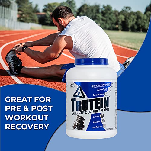 Body Nutrition Protein Powder - Trutein Cookies & Cream 2lb Whey, Casein, Keto Drink, Workout, Recovery