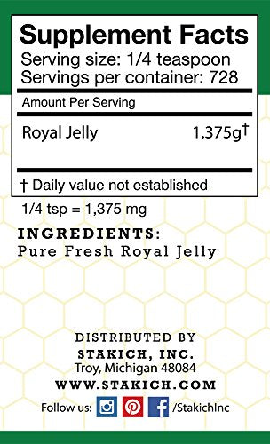 Stakich Fresh Royal Jelly - Pure, Natural, No Additives - 6 Kilograms