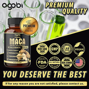 7in1 Premium Maca Root Capsules with Ashwagandha, Ginseng, Tribulus Terrestris and More Equivalent 8050mg - Natural Energy, Performance and Mood Support - 150 Capsules 5-Month Supply