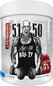 Rich Piana 5% Nutrition 5150 High Stim Pre-Workout Powder | Extreme Energy, Focus, Pumps & Endurance | 400 mg Caffeine, Citrulline, Beta Alanine, Tyrosine | 14.07 oz, 30 Srvgs (Blue Ice)