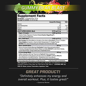 PMD Sports ACG3 Supercharged - Pre Workout - Powerful Strength, High Energy, Maximize Mental Focus, Endurance and Optimum Workout Performance for Men and Women - Gummy Bear Blast (60 Servings)