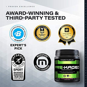 Pre Workout Powder; KAGED MUSCLE Preworkout for Men & Pre Workout Women, Delivers Intense Workout Energy, Focus & Pumps; One of The Highest Rated Pre-Workout Supplements, Grape, Natural Flavors