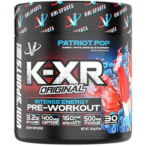 VMI Sports K-XR Pre-Workout Supplement for Intense Energy, Patriot Pop Bombsicle, Muscle Builder for Extreme Pumps, Enhanced Focus, Creatine Free, Endurance, Strength and Power Pre-Workout Powder