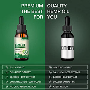 (3 Pack）Organic Hemp Oil for Pain Relief and Inflammation - High Potency Hemp Oil Extract Anxiety and Stress Relief Sleep Calm Extra Sthength CDB CBS Tincture Drops Cbdfx Cbdmd Oil Zero CBD Oil