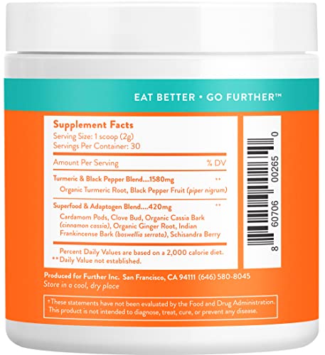 Best Turmeric Golden Milk Organic Turmeric Powder, Anti-Inflammatory Cinnamon Ginger & Black Pepper Maximum Absorption, Joint Pain, Gut Health, Sugar-Free, Vegan, Keto (30 Servings)