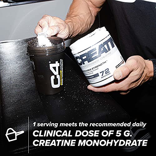 Cellucor Pre Workout & Creatine Bundle, C4 Original Pre Workout Powder, Icy Blue Razz, 30 Servings + Cor Performance Creatine Powder, 72 Servings