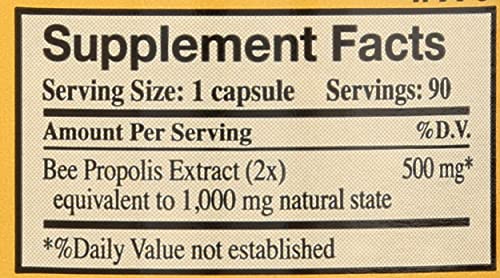 YS BEE FARMS Propolis 1000 MG, 90 CT