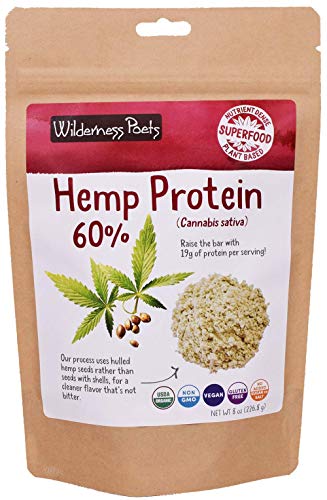 Wilderness Poets, Cold Pressed Organic Hemp Protein Powder, 19 G (8 Ounce)
