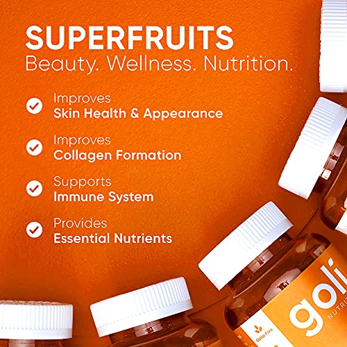 SUPERFRUITS Vitamin Gummy by Goli Nutrition - 300 ct - with Collagen-Enhancing Ingredients. Radiate. Rejuvenate. Refresh (Mixed Fruit, Vegan, Plant-Based, Non-GMO, Gluten-Free & Gelatin Free)