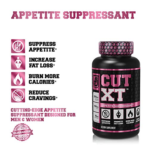 Appetite Suppressant for Weight Loss CUT-XT | Stimulant-Free / Caffeine Free Hunger Control Diet Pills | Premium Ingredients Saffron Extract & 5-HTP - Keto Friendly - 30 Natural Veggie Pills