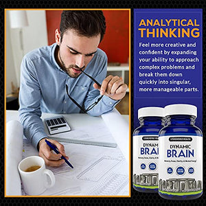 Stonehenge Health Dynamic Brain Supplement – Memory, Focus, & Clarity– Formulated with 40 Unique Nootropic Ingredients Including Phosphatidylserine, Bacopa Monnieri, and Huperzine A (1 Pack)